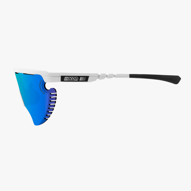 Scicon Occhiali Sportivi Aerowing Lamon Montatura Bianca/Lente Blu Presa