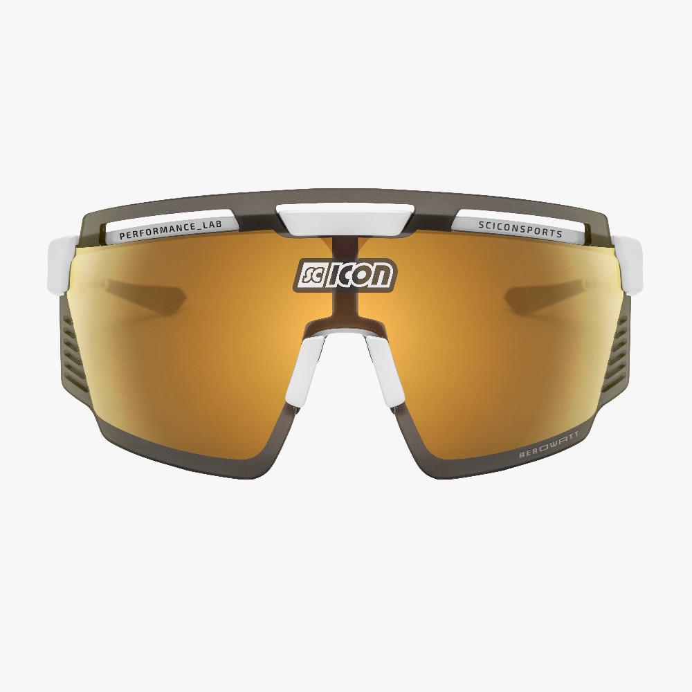 Scicon Aerowatt Occhiali Sportivi Bianco/Bronzo Online