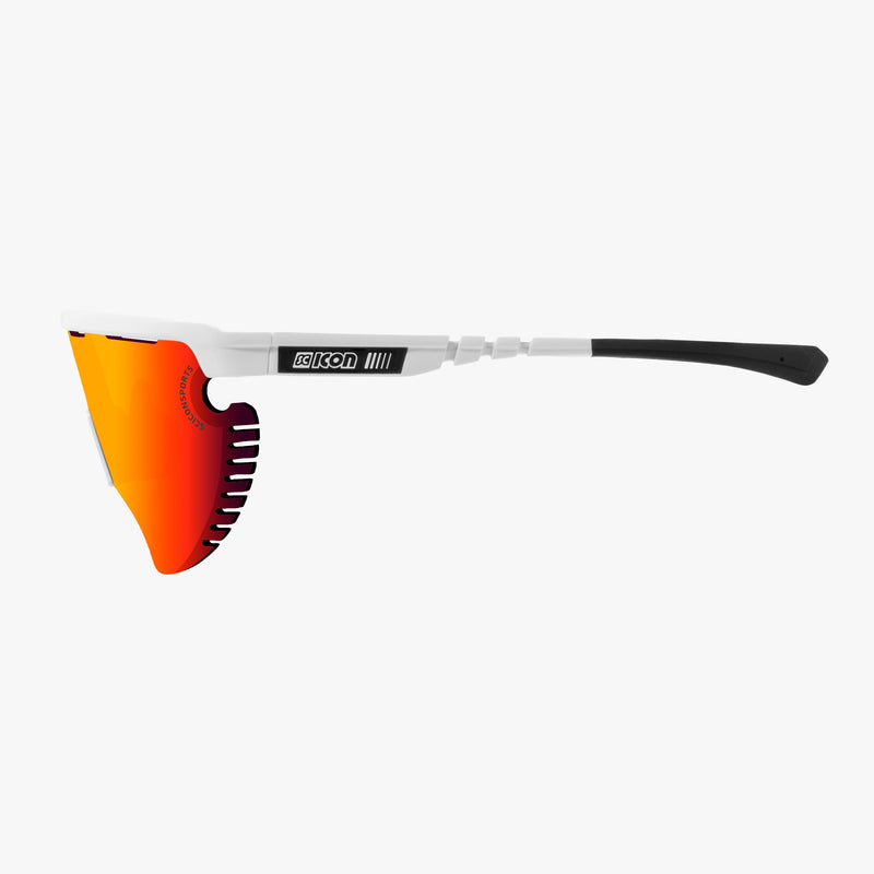 Scicon Occhiali Sportivi Aerowing Lamon Bianchi/Lente Rossa Specchiata Vendita Calda