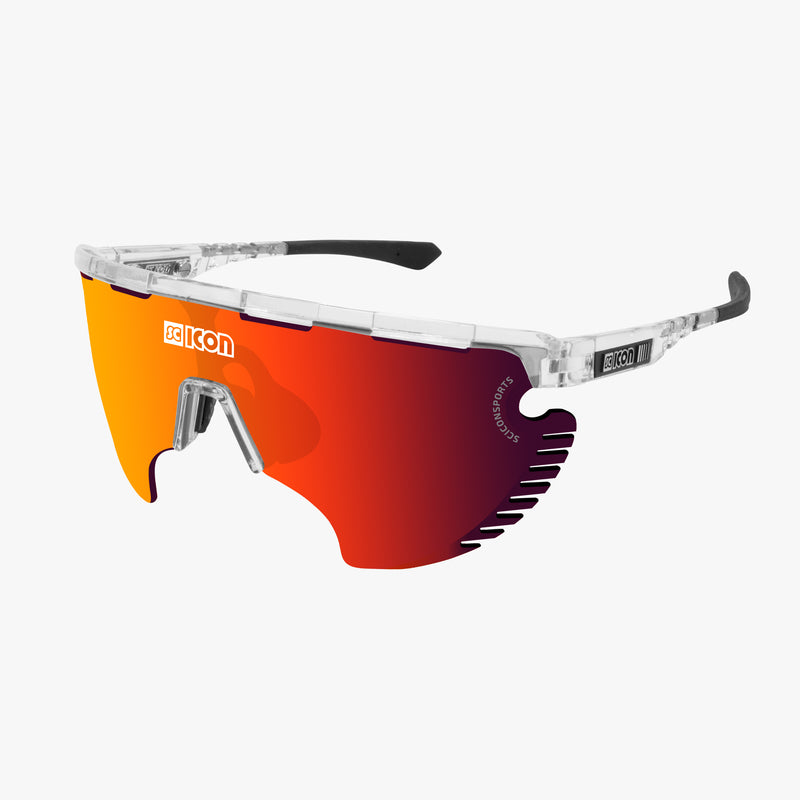 Scicon Occhiali Aerowing Lamon Cristallo/Lente Rossa Specchiata