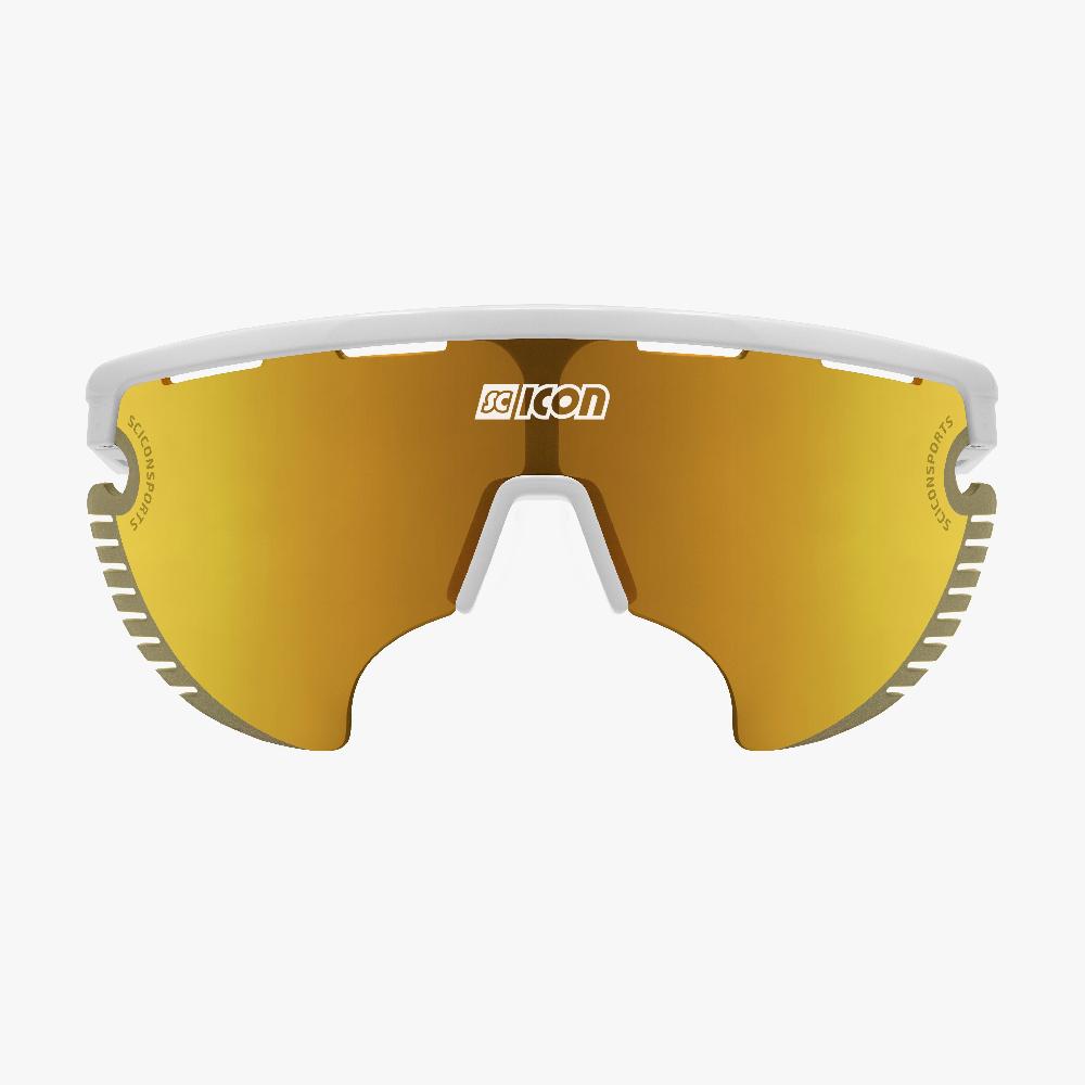 Scicon Occhiali Sportivi Aerowing Lamon Bianchi/Lente Bronzo Specchiata Negozio