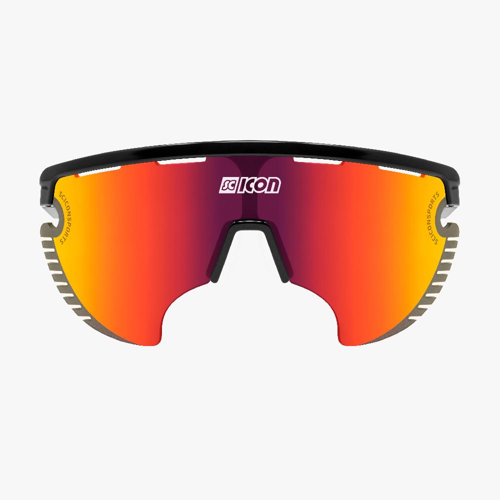 Scicon Occhiali Aerowing Lamon Montatura Nera/Lente Rossa Specchiata Nuovo