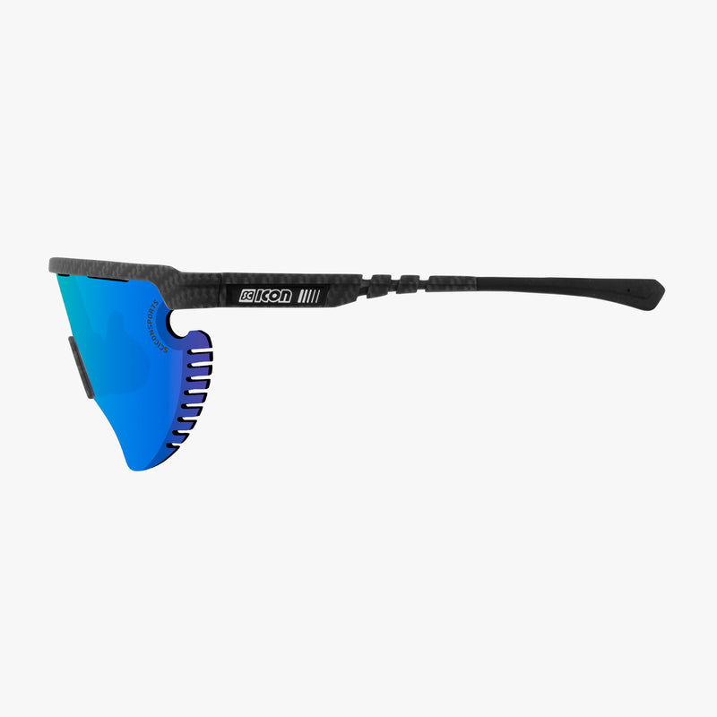 Scicon Occhiali Sportivi Aerowing Lamon Carbon/Lente Blu Specchiata Soddisfazione Garantita