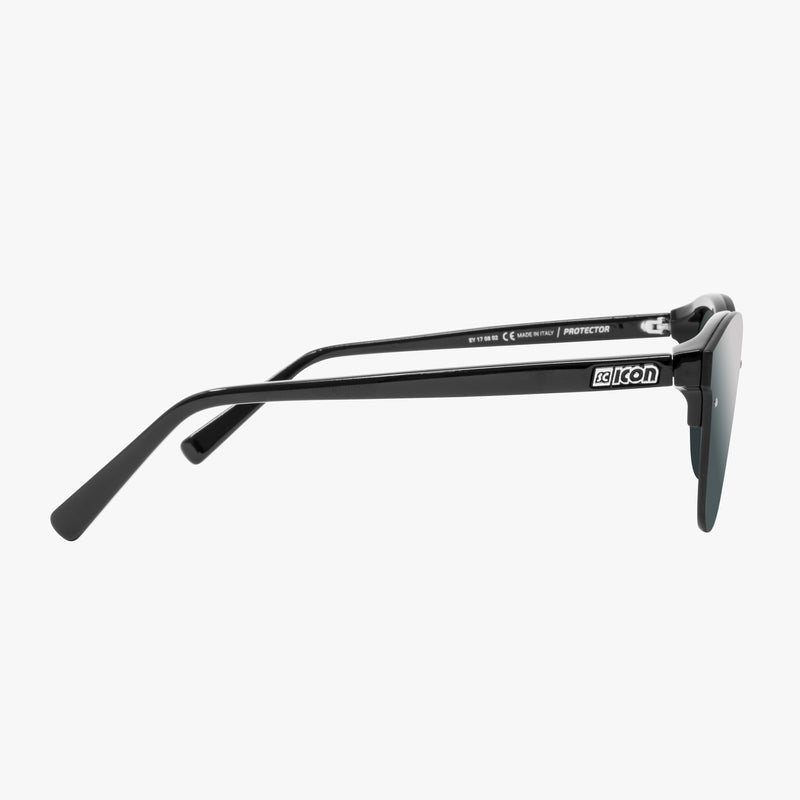 Scicon Occhiali da sole Protector Montatura Nera Lenti Argento Consegna Veloce