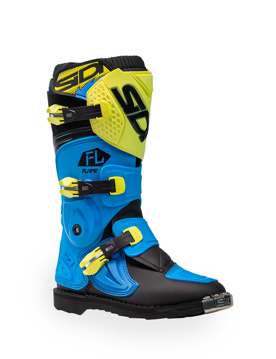 Sidi FLAME - light blue - lime - black / Regular / 32