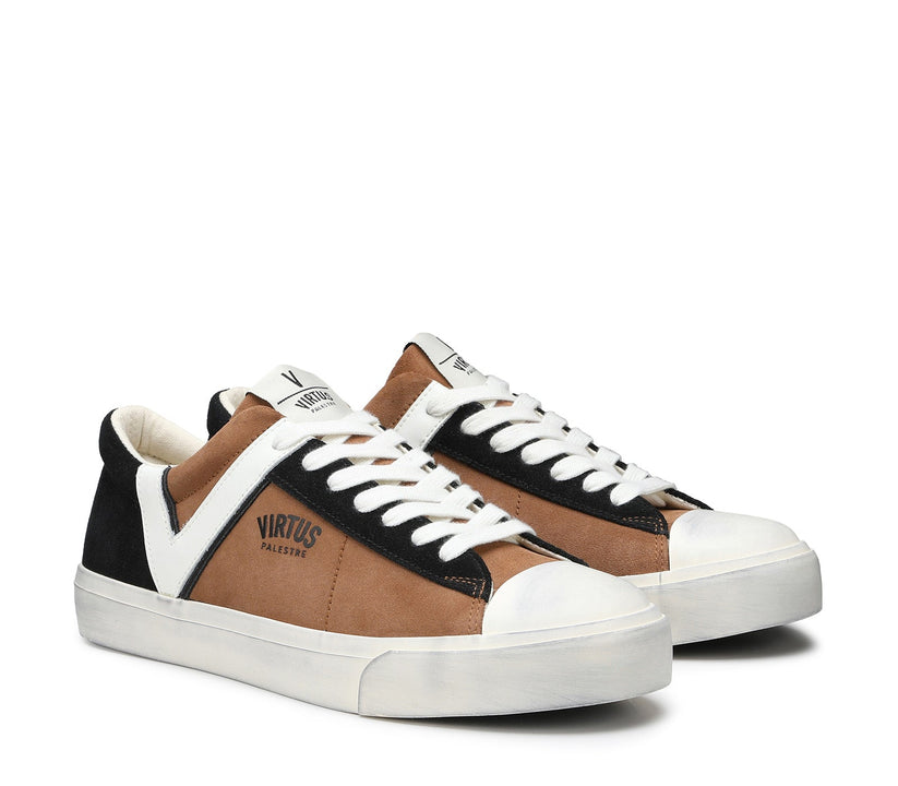 VIRTUS PALESTRE Rubby Low Suede Camel/Black I Più Venduti