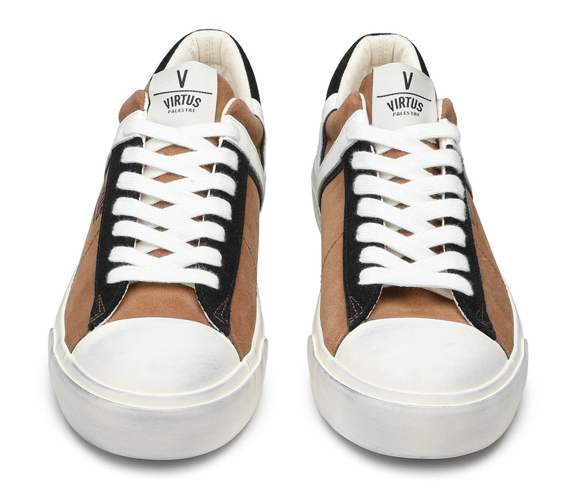VIRTUS PALESTRE Rubby Low Suede Camel/Black I Più Venduti